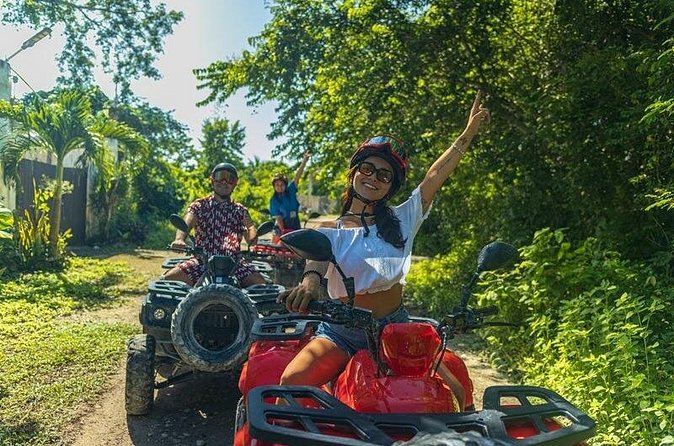 ATV Jungle discovering the wild Jade Cavern and Mayan Village - El Cedral: first-settlement Cozumel with a Mayan temple