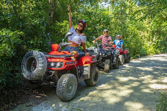 ATV Ride Discover the Jade Cavern and Drive Through The Jungle - Jade Cenote (Chempita): bats, Mayan meaning, and swim-with-caution fun