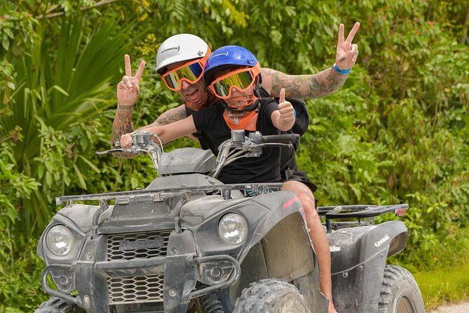 ATV tour to jade cavern with transfer (single or double) - Jade Cenote (Chempita): the bats, turtles, and optional jump