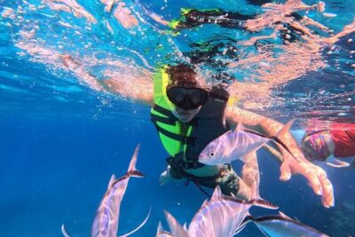 Catamaran in Cozumel with snorkeling at El Cielo and open Bar - Getting On Board at Anchor of Cozumel (Muelle Centro)