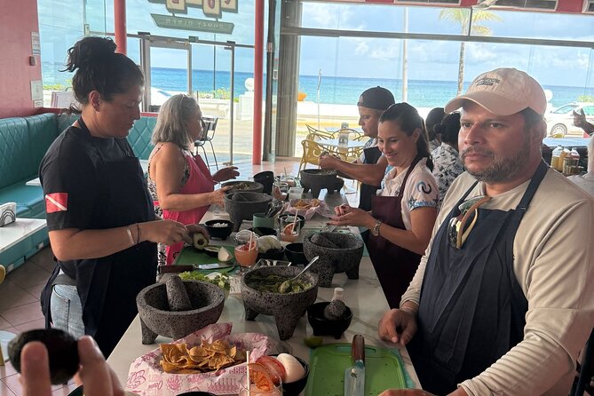 Cocktail Making in Cozumel Mexico - Waterfront setting in Cozumel: breeze outside, AC inside
