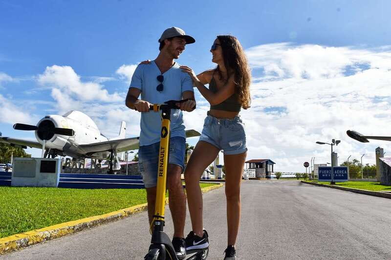 Cozumel: Clear Boat and Electric Scooter Ride - The Military Air Base Photo Stop and WWII Bomber Plane Story