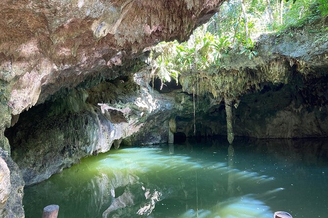 Jade Cavern ATV Tour in Cozumel with Beach Break with transfer - ATV, Cenote Jump, Ruins, and Tequila: the whole Cozumel mix