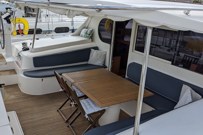 Private 6 Hrs 47 ft. Catamaran Snorkel & Cielo Charter (30p. max) - The crew’s role: Luis, Louis, George of the Seas, and a consistent safety focus