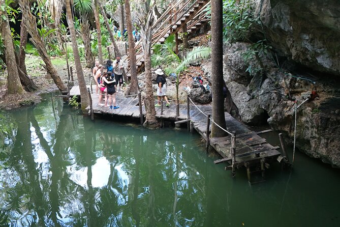 Private Jeep Cenotes Expedition in Cozumel – Swim & Mayan Park - Playa Publica San Martin: Fajita Lunch and Beach Break
